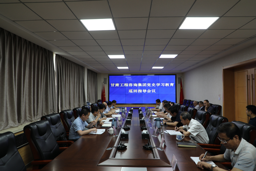 甘肅工程咨詢集團黨史學(xué)習(xí)教育第四巡回指導(dǎo)組對水電設(shè)計院黨史學(xué)習(xí)教育工作開展情況進行巡回指導(dǎo)